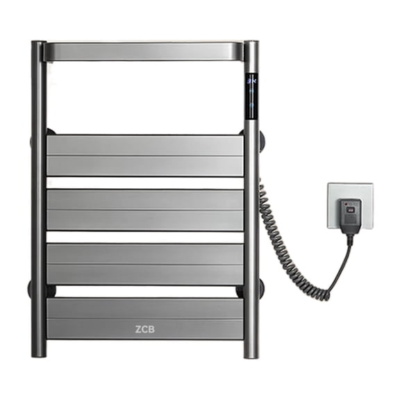 ZCB Electrically heated towel racks, Heated Towel Racks for Bathroom, Hot Towel Warmer 4 Bars