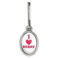 thumbnail image 1 of IT: Chapter 2 I Love Derry Antiqued Oval Charm Clothes Purse Suitcase Backpack Zipper Pull Aid, 1 of 5