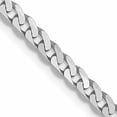 thumbnail image 1 of 14K White Gold Jbsp's 2.9mm Flat Beveled Curb Chain (24 X 2.9) Made In South Africa 1311-24, 1 of 5