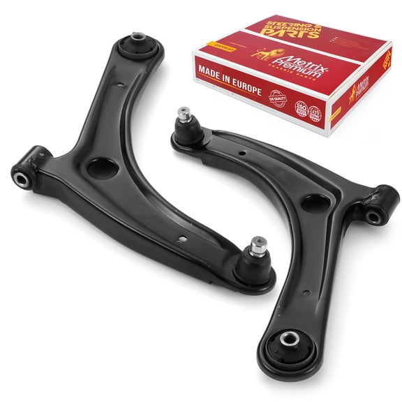 Metrix Premium Chassis Parts - Front Left & Right Lower Control Arm w Ball Joint & Bushing Assembly Kit Fits 07-12 Dodge Caliber, 07-17 Jeep Compass, 07-17 Patriot, RK620066, RK620065, Made in Europe
