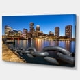 thumbnail image 2 of Designart 'Boston Skyline at Dusk ' Cityscape Photo Canvas Print, 2 of 3