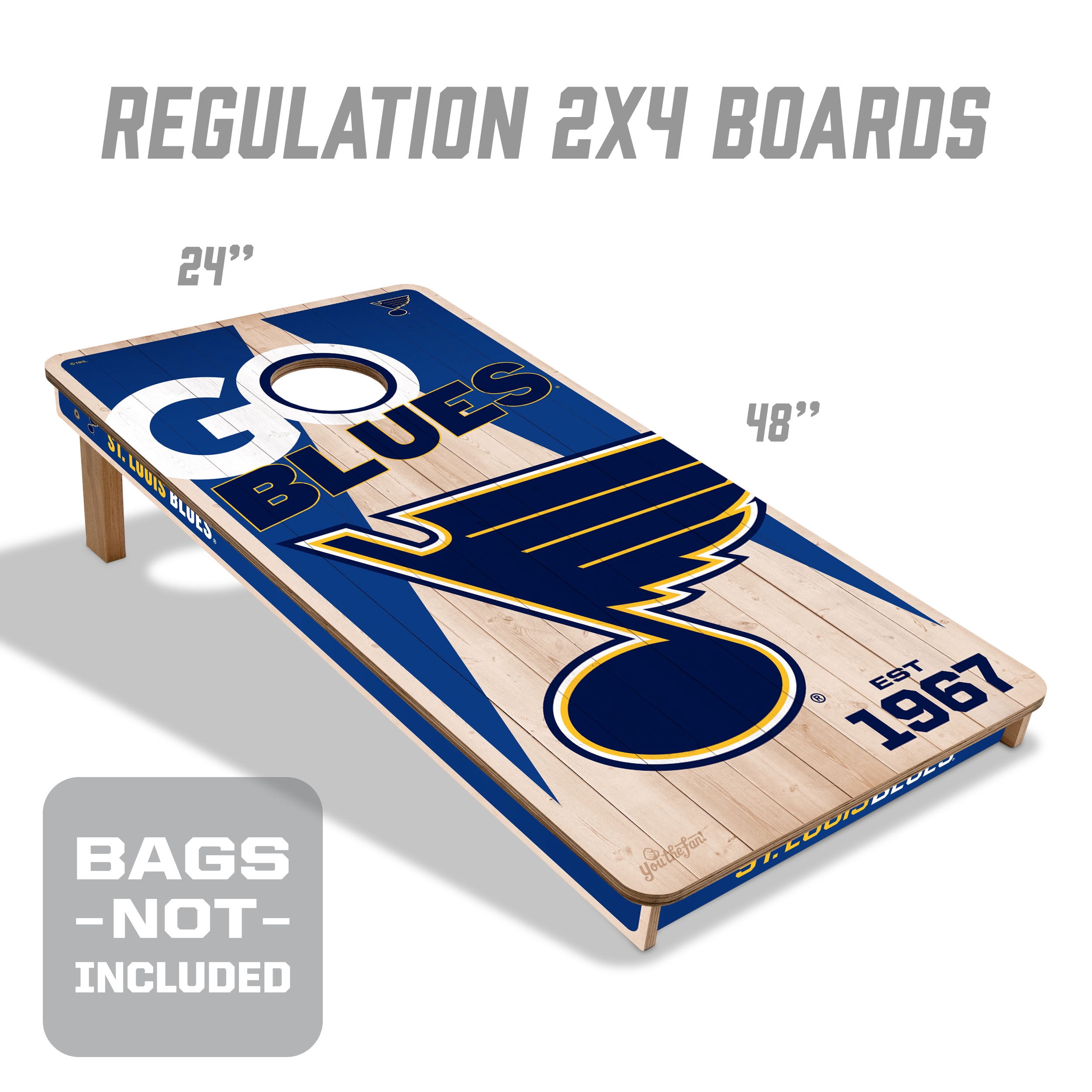 YouTheFan NHLSt Louis Blues 2' x 4' Cornhole Game No Bags