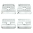 InterDesign Gia Sink Grid with Drain Hole, Pack of 4