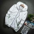thumbnail image 4 of Cuhas Mens Coats and Jackets Casual Color Plus Size Hoodie Reflective Zipper Outdoor Sport Coat White M, 4 of 9