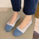thumbnail image 2 of Zapatos Casuales Planos para las Mujeres Color-Bloque Dedo Redondo Boca Poco Profunda Deslizamiento en Zapatillas de Lienzo Primavera, Zapatos de Lienzo para las Mujeres, 2 of 9