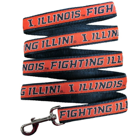 Pets First NCAA Illinois Fighting Illini Leash for Dogs - Officially Licensed - 50  Teams - 3 Sizes