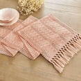 thumbnail image 7 of Boho Table Runner, Macrame Style Ivory Table Runners Farmhouse Woven Home Decor, 12x72 Inch, Rose Pink, 7 of 7