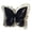 Black, variant on Butterfly Shaped Throw Pillow - Blue - 55x55cm Velvet Cushion with Lace Trim, Elegant Decorative Pillow for Sofa, Bed & Living Room (1pc)
