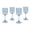 Blue, variant on Just Feed Me by Jessie James Decker 4-Piece 12oz Stemmed Wine Glass Set, Blue