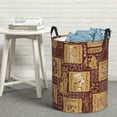 thumbnail image 3 of DouZhe Waterproof Collapsible Large Laundry Baskets, Ancient Egyptian Hieroglyphs Symbols Prints Circular Hamper with Handles, 3 of 7
