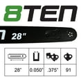 thumbnail image 6 of 8TEN 28" Chainsaw Bar & Chain .050 3/8 91DL for Stihl 046 032 MK1010279, 6 of 8