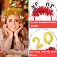 thumbnail image 4 of Diadema ajustable para reuniones festivas, tocado vibrante de Año Nuevo para un ambiente festivo en la fiesta de Nochevieja, diseño brillante con purpurina dorada 2025, ajuste cómodo y seguro,, 4 of 5