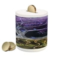 thumbnail image 1 of Tree of Life Piggy Bank, Psychedelic Mysterious Nature at Night Birds and Fishes Home Art, Ceramic Coin Bank Money Box for Cash Saving, 3.6" X 3.2", Multicolor, by Ambesonne, 1 of 4