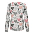 thumbnail image 5 of Valentine's Day Shirt for Women Love Heart Print Long Sleeve Tops Casual Loose Crewneck Sweatshirt Graphic Gift Blouses, 5 of 5