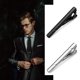 thumbnail image 3 of Alfileres de corbata para hombre (4 piezas), alfiler de corbata Formal de negocios con barra dorada, alfiler de barra de corbata y gemelos para corbatas normales, plateado,, 3 of 4