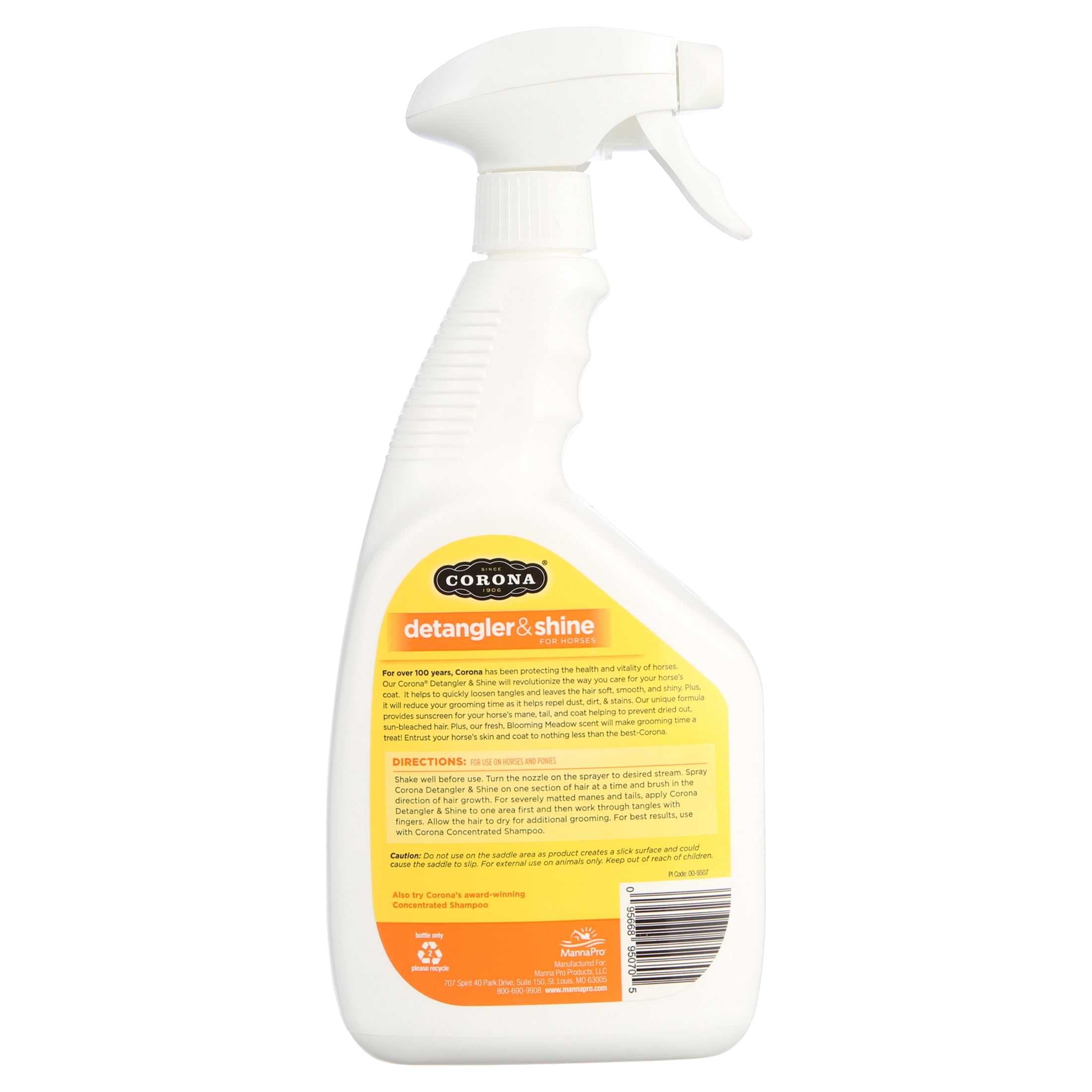 Manna Pro Corona Horse Detangler & Shine Spray, 32 oz.