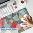 thumbnail image 4 of Long Mouse Pads for Desk,Pioneer Flower Floral Print Pattern Desk Mats on Top Of Desks, Desk Mouse Pad Extra Large with 3mm Non-Slip Base and Stitched Edge for Gaming,Office,Work,Home 31.5"x11.8", 4 of 6