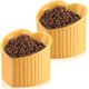 thumbnail image 1 of cuencos elevados de cerámica para gatos, inclinados, elevados, antivómitos, para gatos de interior, alimentador de platos de agua sin estrés para gatos, cachorros, en forma de corazón (azul macarrón,, 1 of 4