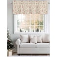 thumbnail image 5 of Pink Christmas Tree Valances for Windows Vintage Yellow Star Snowflakes Winter Rod Pocket Curtains Valance Short Window Treatment Drapes for Living Room, Bedroom Bathroom 60"&nbsp;W x 14" L, 5 of 5