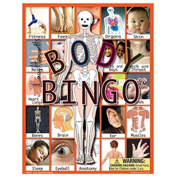 Juego Body Bingo Anatomy: aprende partes del cuerpo para niños y adultos