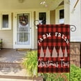 thumbnail image 3 of Flmtop Christmas Banner Polyester Double-sided Red Plaid Christmas Flag for Home, 3 of 11