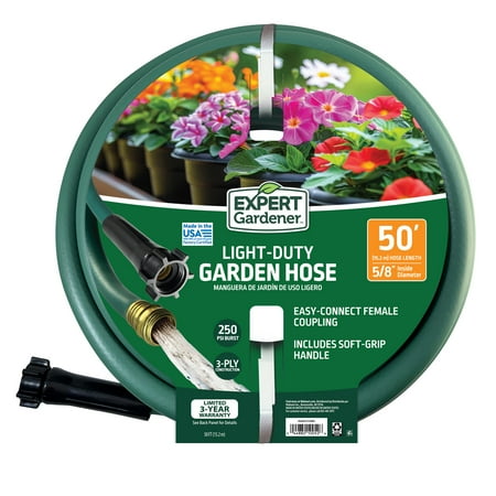Expert Gardener 5/8-Inch x 50-Foot Light Duty Garden Hose