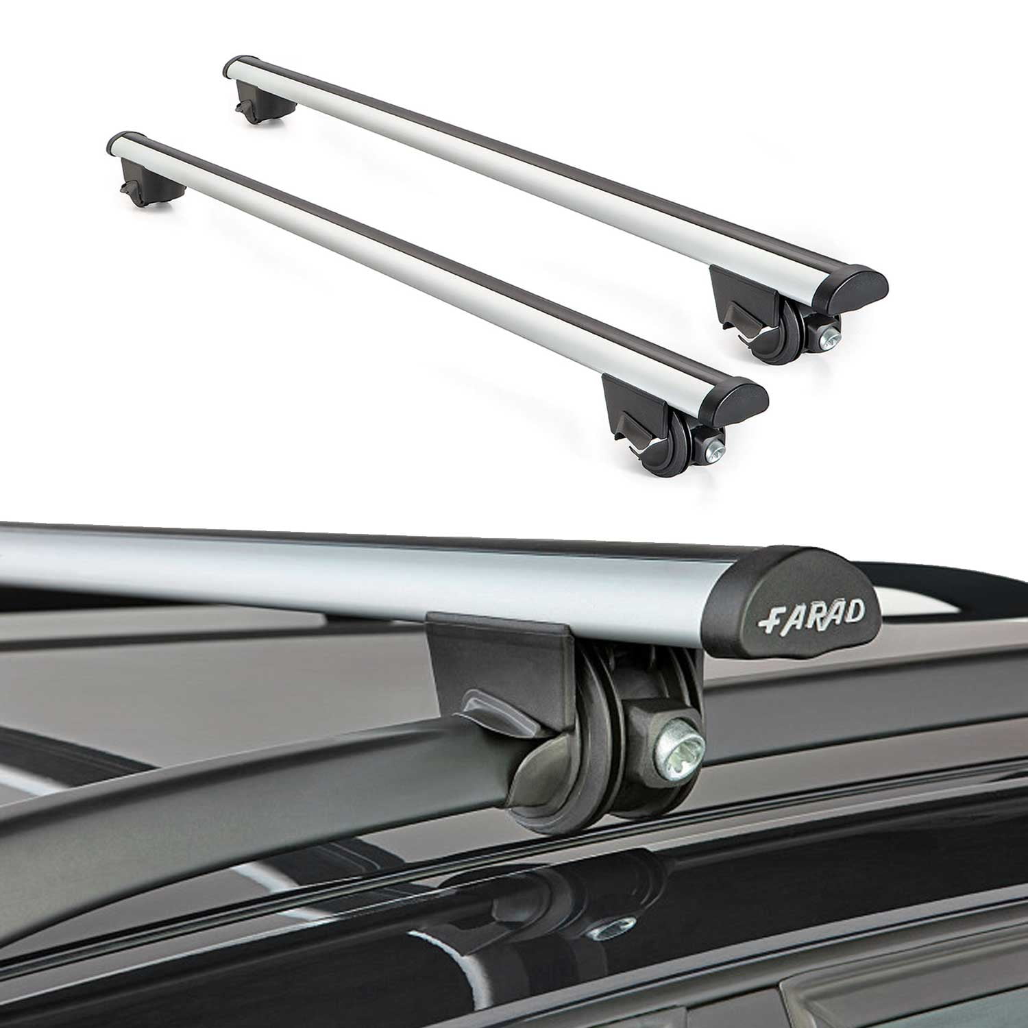 OMAC Roof Rack Cross Bars Lockable for Kia Sorento 2011-2015 Gray 2 Pcs Anti-Theft for Travel Kayak Canoe Surf Ski Snowboard Camping