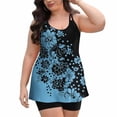 thumbnail image 5 of Brqkzdu Womens Swimsuits Tankini 2 Piece Tummy Control Bathing Suits Floral Print Adjustable Spaghetti Straps Swimwear Tops with High Waist Boyshorts Split Swimsuits, 5 of 7