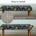 thumbnail image 6 of Chririnla Mixed Wildflower Pattern Washable Bench Covers, Full Elastic Wrap Polyester Spandex Fabric Bench Slipcover for Bedroom Dining Room, 6 of 9