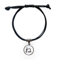 thumbnail image 1 of Japanese Hiragana Character NE Bracelet Leather Rope Wristband Black Jewelry, 1 of 3