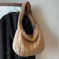 thumbnail image 4 of Bolso de hombro acolchado para mujer bolso de mensajero sólido de moda bolso de viaje de trabajo versátil, 4 of 9