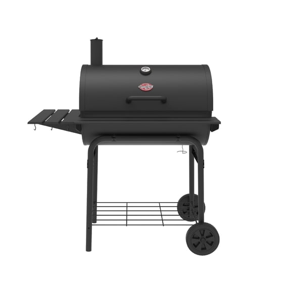 Char-Griller 44.7" Charcoal Barrel Grill with Adjustable Air Vents,Heat Thermometer, Storage Rack
