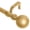 Gold, variant on 1" Single Curtain Rod Set, Adjustable 48-84 Inches, Ball Finials, Gold
