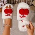 thumbnail image 2 of SBYOJLPB Women's Winter Slipper with Plush Decoration Casual Indoor Open-Toe Slippers, 2 of 8