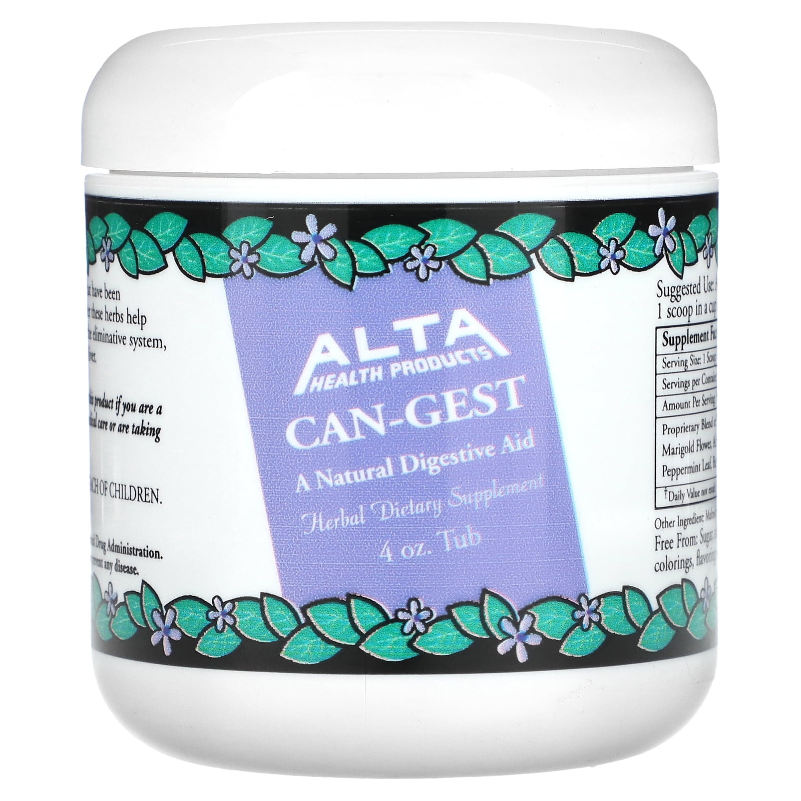 Alta Can-Gest Natural Digestive Aid Powder - 4 Ounces
