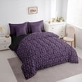 thumbnail image 3 of Feelyou Purple Mandala Damask Twin Bedding Sets 7pcs, Boho Dreamcatcher Comforter Set, 3 of 8