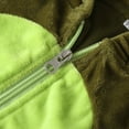 thumbnail image 4 of Baby Boy Girl Halloween Avocado Costume Velvet Fruit Hooded Romper Bodysuit Long Sleeves Hoodie Jumpsuits Cute Fall Outfits, 4 of 7