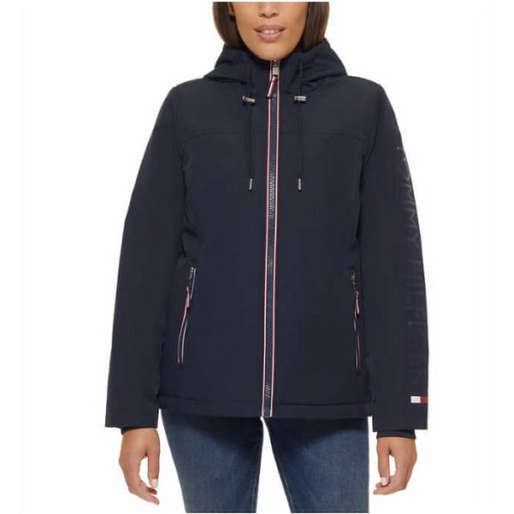 Tommy Hilfiger Ladies' Lined Jacket 1506117 (Medium, Navy)