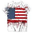 thumbnail image 5 of Qingpeng 4th of July Patriotic T Shirts for Women Summer Star Print Shirts Women's Independence Day Short Sleeve Casual Tee Tops, 5 of 5