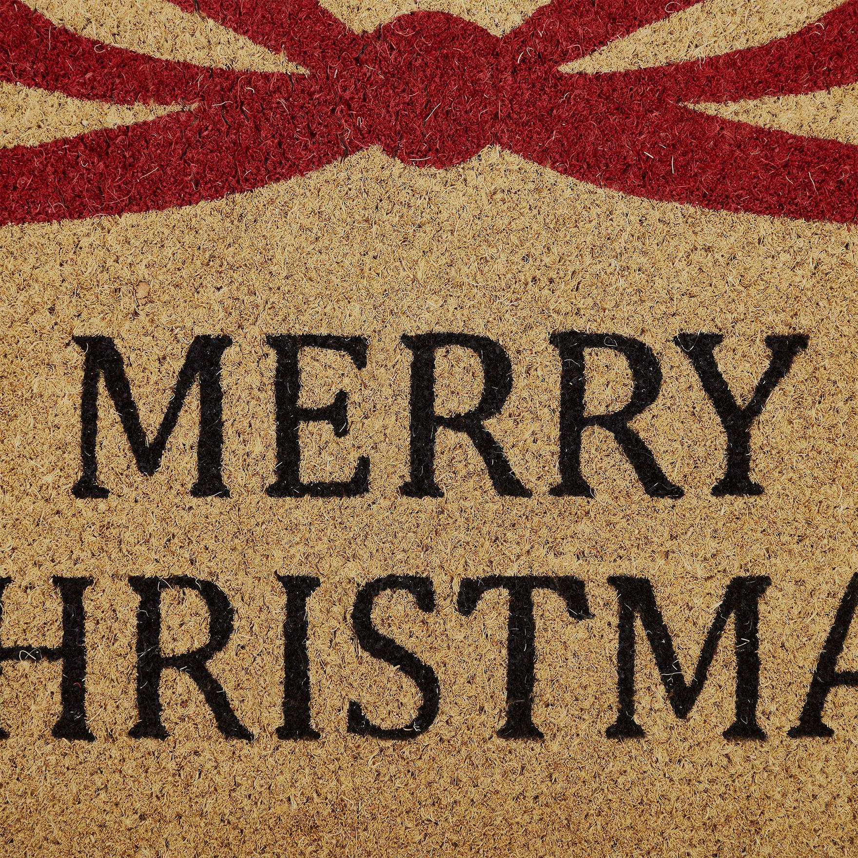 VCNY Home Multi Merry Christmas Bow Outdoor Coir Doormat, 18" x 30"