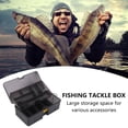 thumbnail image 3 of Muyoka Caja de aparejos de pesca a prueba de agua Estuche de almacenamiento de cebo de doble capa Plástico Gris transparente Muyoka Hogar, 3 of 7