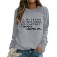 thumbnail image 3 of Vedolay Cute Tops for Women's 2023 Crewneck Oversized Pullover Casual Comfy Fall Fashion Hoodies,Gray M, 3 of 4