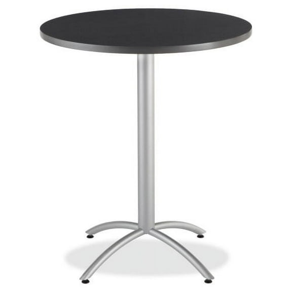 Iceberg CafeWorks 36 Round Top - 1.13" Table Top Thickness x 36" Table Top Diameter - 42" Height - Assembly Required - Graphite