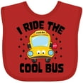 thumbnail image 3 of Inktastic I Ride the Cool Bus with Yellow Bus Boys or Girls Baby Bib, 3 of 4