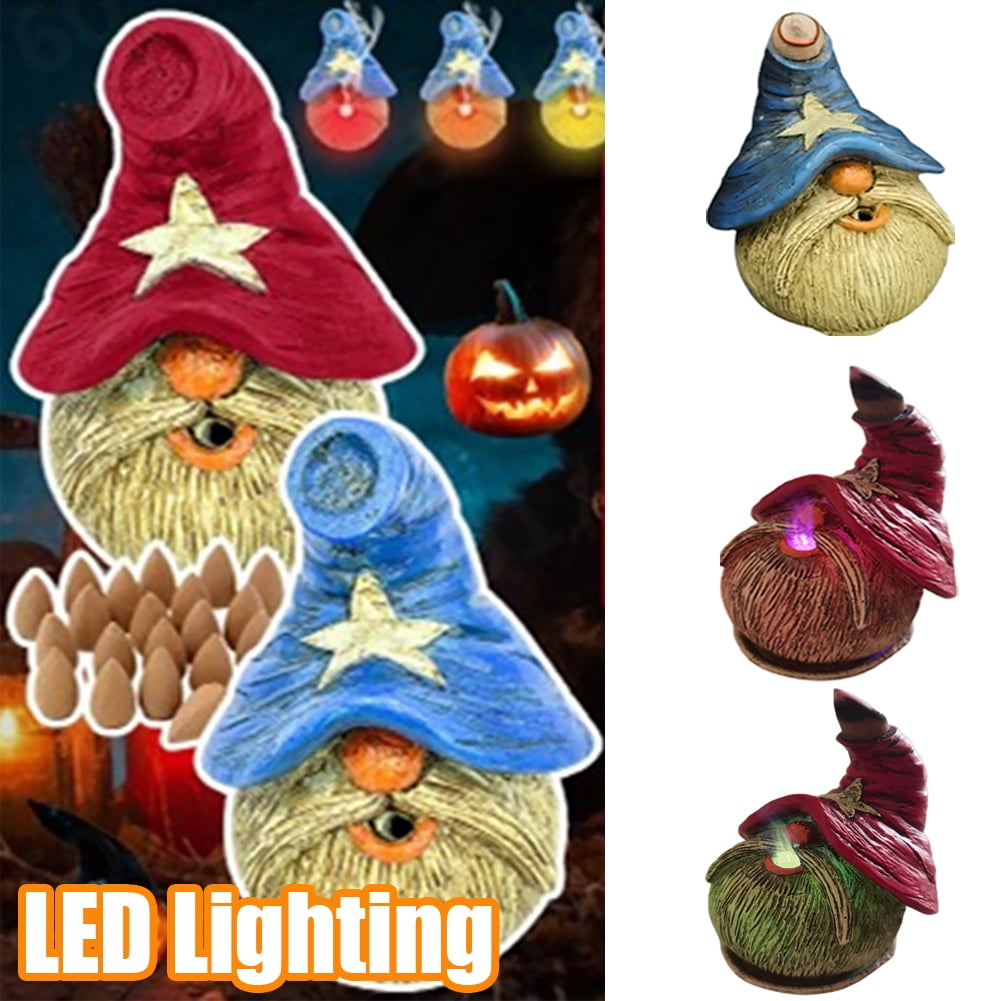 Travelwant Gnome Incense Holder, Backflow Incense Burner Gnome, Gnome