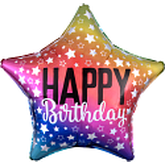 19S XL RAINBOW STAR BIRTHDAY