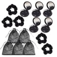 thumbnail image 6 of 15Pcs Sleepover Party Supplies for Girls- Pink Party Favors, Include Folding Air Cushion Comb, Mirror, Hair Band & Organza Bag, Pink & Black, Ideal for Wedding, Teen Party, Birthday Celebration Gifts, 6 of 7
