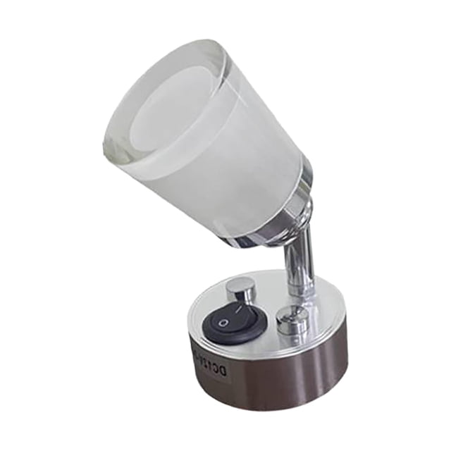 Lámpara de lectura DC 12-24V RV, lámpara de noche de aluminio con atenuación táctil inteligente LED de 3 W en emolque, Yotijar Lámpara de lectura de remolque