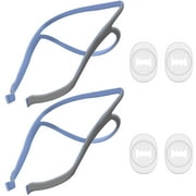 2 Pack Replacement Headgear for Resmed Airfit P10 - Includes 2 CPAP Headgears & 4 Adjustment Clips, Super Elastic, Great-Value Supplies