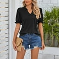 thumbnail image 7 of Womens Tops 2025 T Shirts for Women Womens 2025 Summer Tops V Neck Puff Short Sleeve Tunic Tops Casual Loose Fit T Shirts Summer Tops for Women 2025 Womens Blouses, 7 of 7